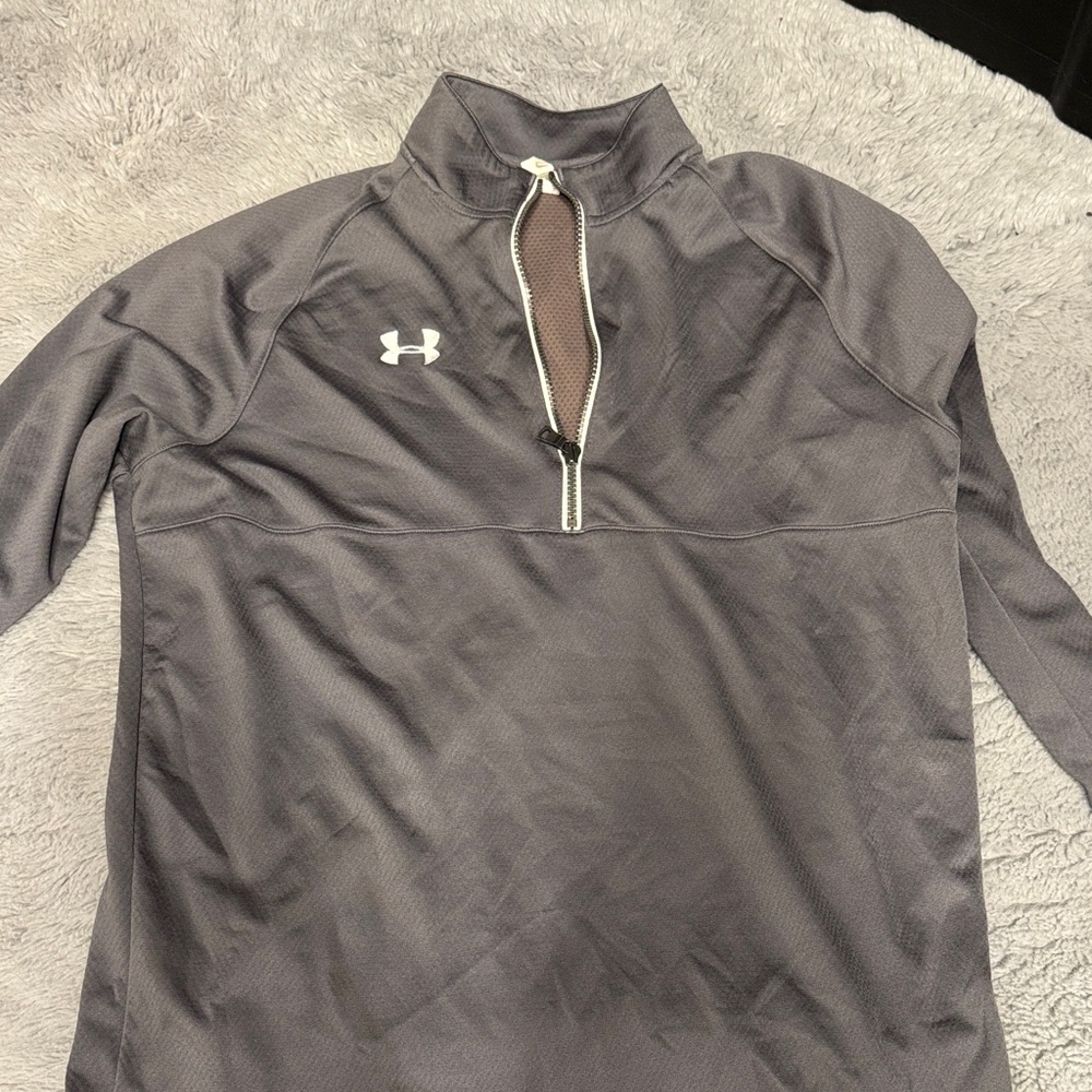 Under Armour Charcoal Gray Half-Zip Pullover